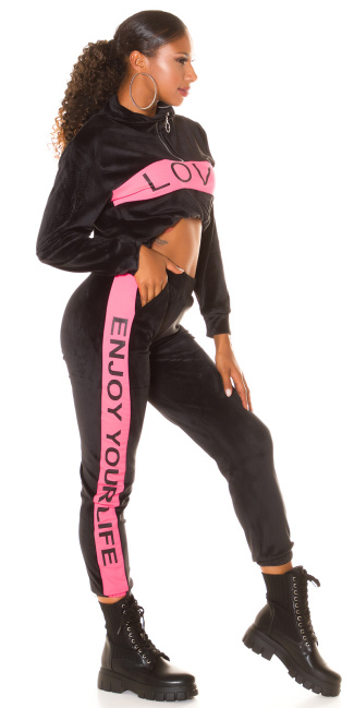 Trendy 2Piece Loungewear Set LOVE Pink